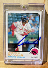 BOSTON RED SOX CEDDANNE RAFAELA SIGNED 2022 TOPPS HERITAGE MINORS ROOKIE CARD. rookie card picture