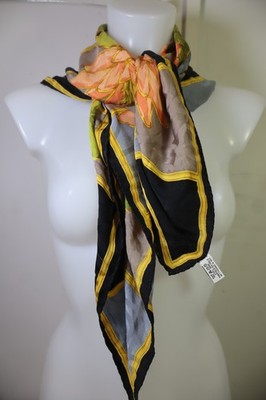 Lanvin Paris 100% Silk Tie Scarf Foulard Made In Italy Vintage Casual