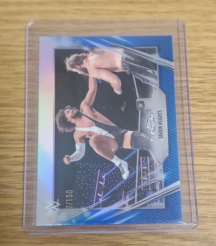 2026 Topps Chrome WWE #196 Tavion Heights Blue Refractor 087/150