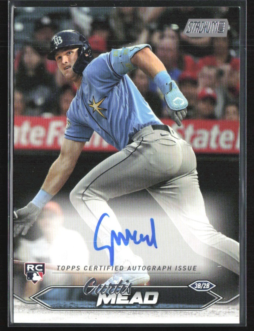Curtis Mead 2024 Topps Stadium Club Autographs RC Auto #SCBA-CM Tampa Bay Rays