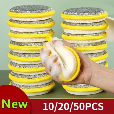 #ad Double Side Dishwashing Sponge Dish Washing Brush Pan Pot Dish Wash Sponges Hous $11.99