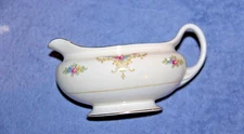 Vintage Homer Laughlin Eggshell Gravy Boat with underplate