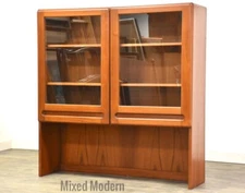 Danish Modern Teak Bookcase Display Cabinet