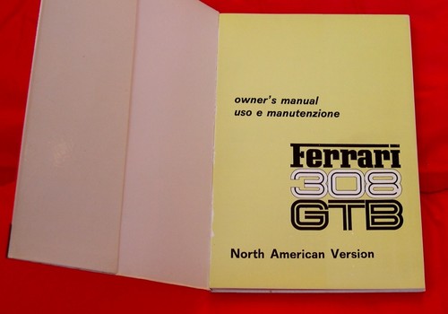 Ferrari 308GTB - Very RARE Original Owners Handbook - 1976 North America Version - Bild 2 von 12