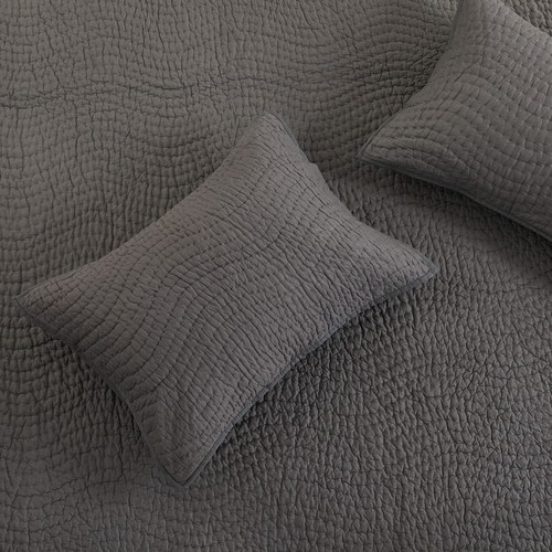 3-Piece Bedspread Coverlet Quilt Bed Set Hand-Stitched Velvet Quilt Set - Picture 8 of 23