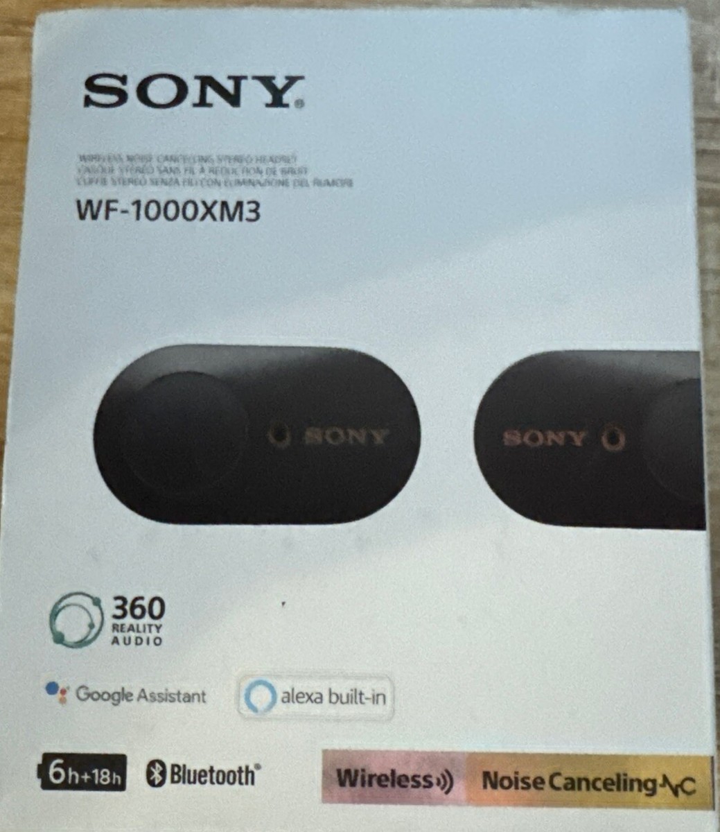 Sony WF-1000XM3 Noise Cancelling True Wireless Headphones Black