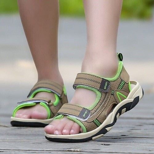 Kids Girls Boys Athletic Sandals Open Toe Hook loop Sports Casual Sandals Size - Picture 1 of 12