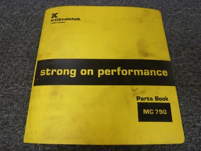Koehring Lorain MC790 MC-790 Lattice Boom Truck Crane Parts Catalog Manual