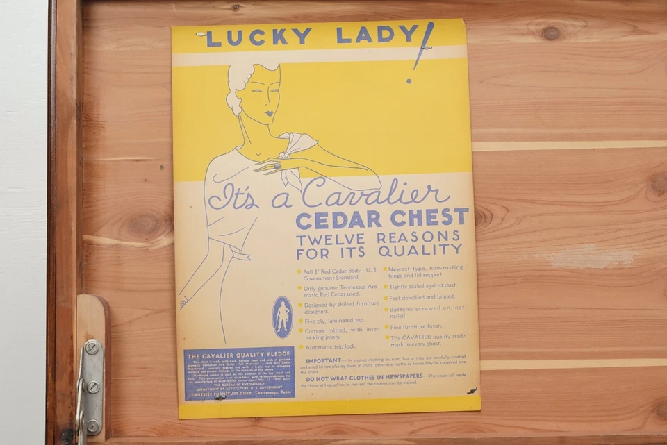 Vintage Art Deco Cavalier Cedar Chest - Image 3 of 4