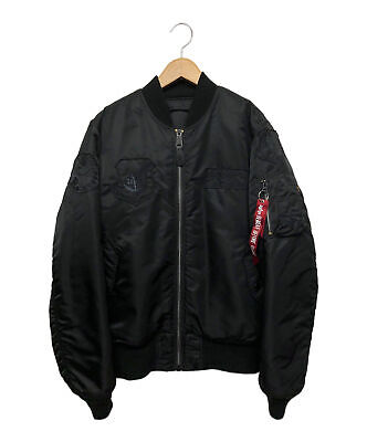 ALPHA INDUSTRIES Reversible MA-1 jacket Size: L Black Men ALPHA INDUSTRIES Reversible MA-1 jacket Size: L Black Men