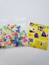 Vintage 1990 Neon Fashion Dots Push Beads Bedazzle UV Blacklight Glow