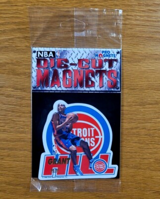 GRANT HILL Detroit Pistons Vintage 1996 Basketball NBA Die-Cut Fridge Magnet