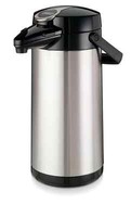 Bonamat Edelstahl Pumpkanne Kaffee- Und Tee-Kanne Mit Glaseinsatz Airpot 2,2 L