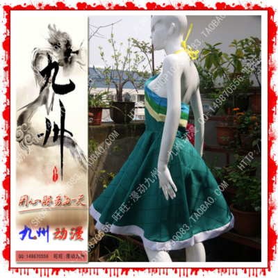 Fairy Tail Wendy Marvell Cosplay Costume Deep Green Dress | eBay