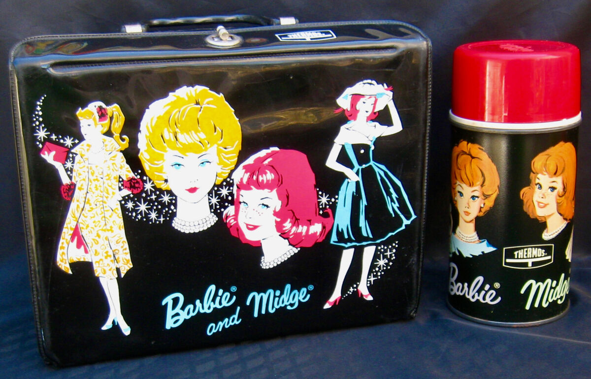 Vintage BARBIE & MIDGE Lunchbox & Thermos - Dolls Fashion Vintage BARBIE & MIDGE Lunchbox & Thermos - Dolls Fashion