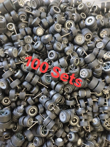 (LIMITED) ORIGINAL R/R RUBBER WHEELS TIRES 100 SETS MIX SIZE 1/64