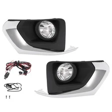 For 18-21 Chevy Traverse Driver/LH+Passenger/RH Fog Lights+Bezel+Harness+Switch