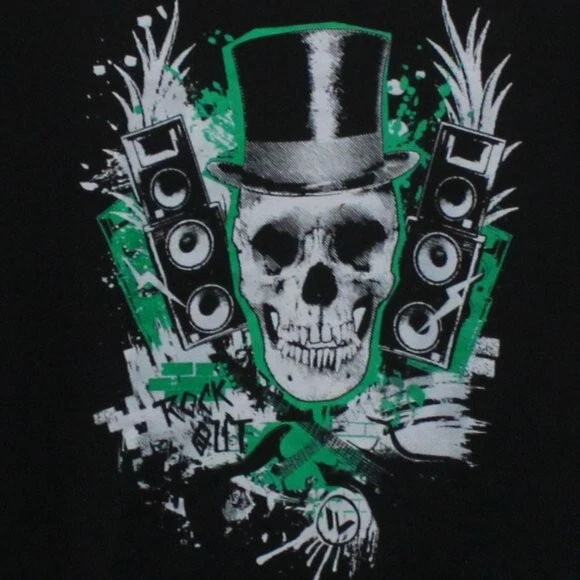 Suéter Shaun branco música esqueleto gráfico preto pull over - Imagem 3 de 4