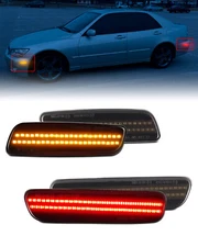 4PCS Front Rear Bumper LED Side Marker Lights Lamps For 2000-2005 Lexus IS300