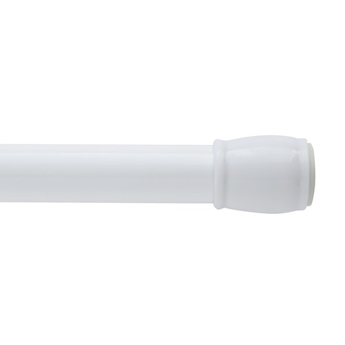 Easy Hang 50" to 86" Rustproof Aluminum Shower Curtain Tension Rod, White - Picture 2 of 10