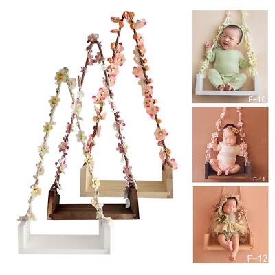 Holzschaukelsitze mit Geschenk Posen Requisiten Fotohintergrund für Baby Kleinkinder