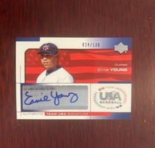 2004 UD Team USA Baseball ERNIE YOUNG Certified Autographed Card