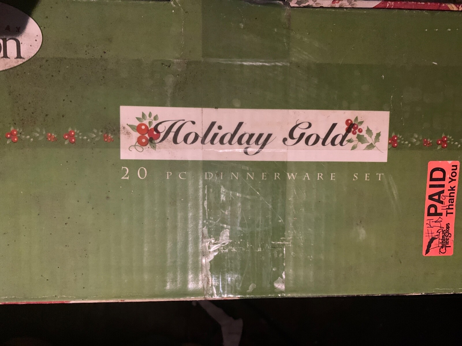 Everyday Gibson HOLIDAY GOLD Dinnerware 20 piece Set in BOX-UNUSED