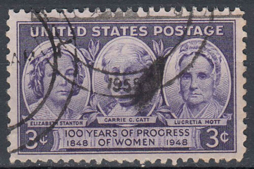 USA Briefmarke gestempelt 3c Progress of women 1848 1948 Rundstempel / 2907 - Afbeelding 1 van 1