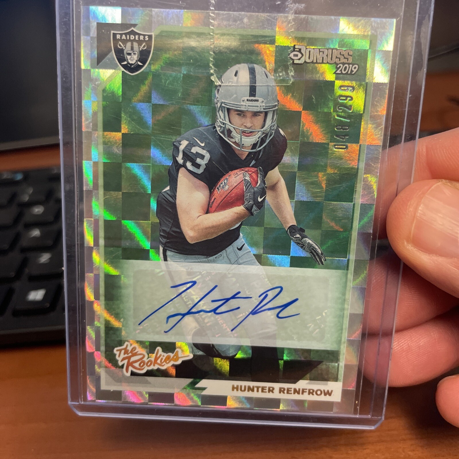 2019 Panini Donruss - The Rookies Autographs #TR-40 Hunter Renfrow /299 (AU, RC)