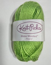 KNIT PICKS Yarn-SHINE WORSTED. 1 Balls.PEAPOD. I combine shipping, see details.