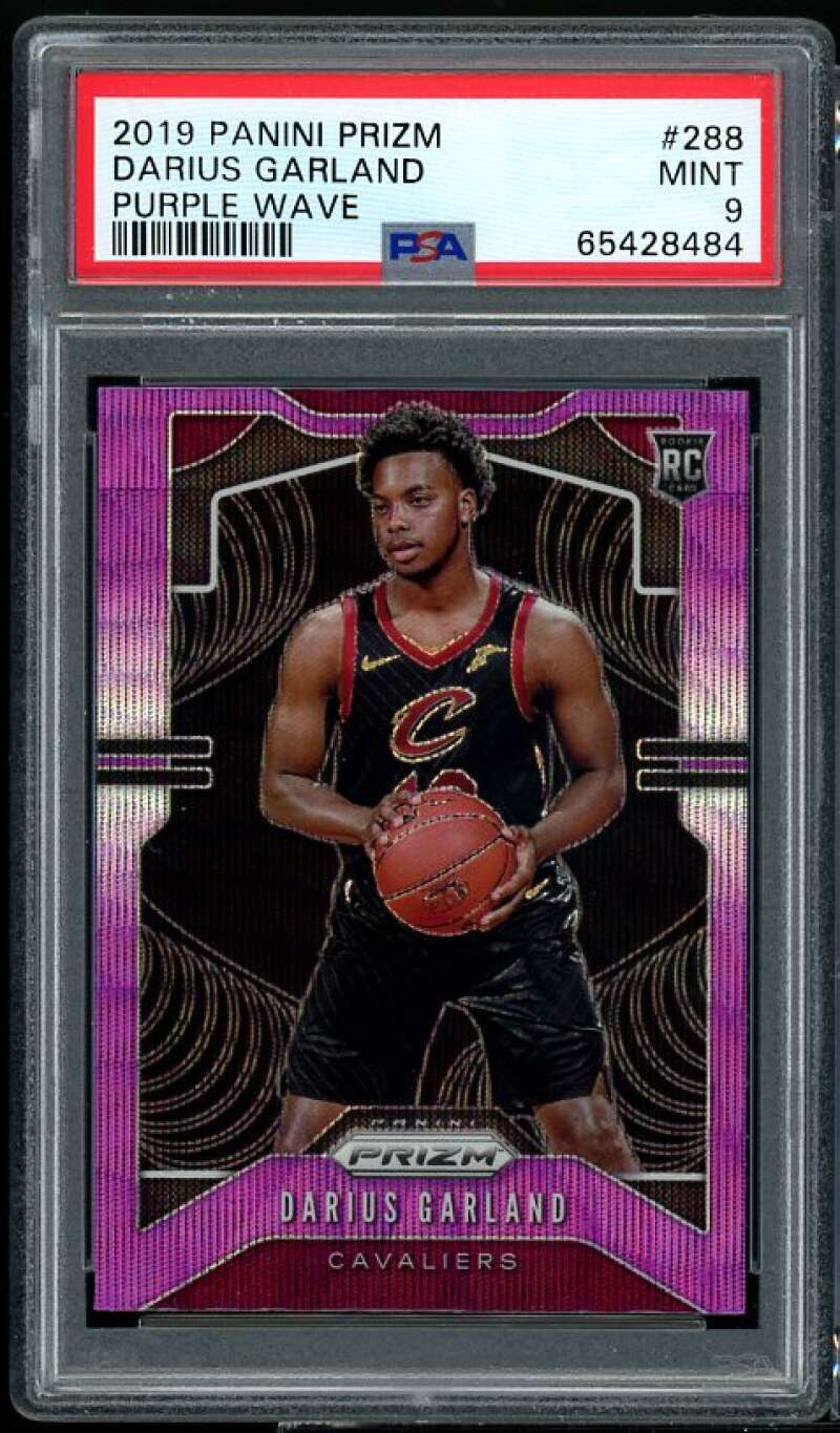 Darius Garland Rookie Card 2019-20 Panini Prizm Purple Wave #288 PSA 9
