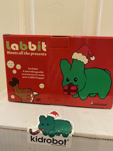 SELTEN Frank Kozik Kidrobot 2007 5" Mini grün verriegeltes Urlaubslabor NEU LE 150 Stck. - Bild 3 von 7