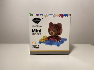 BRANDNEU - Mini Blöcke - Teddybär mit Gummiente
