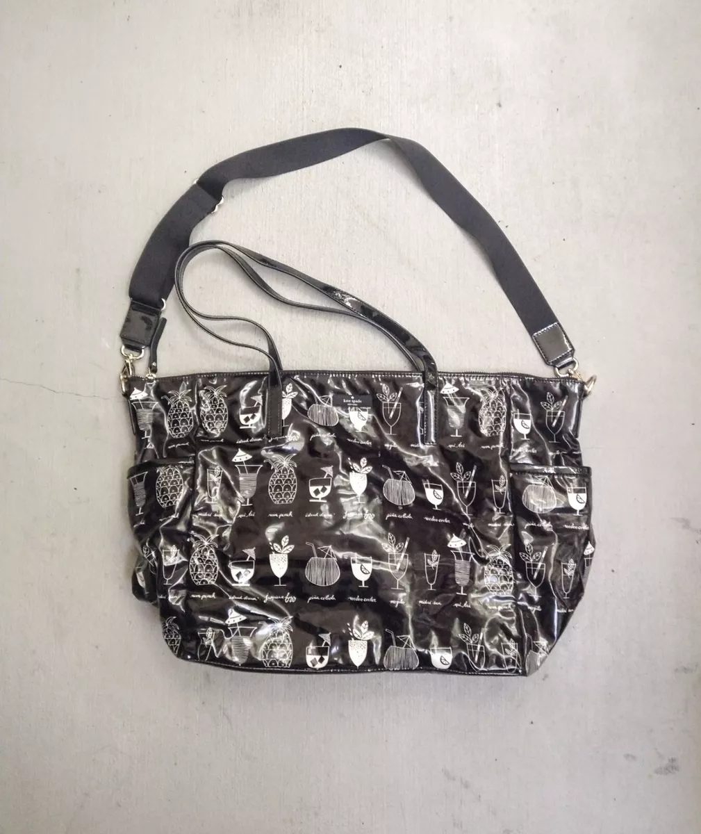 Kate spade beach bag black and white new arrivals