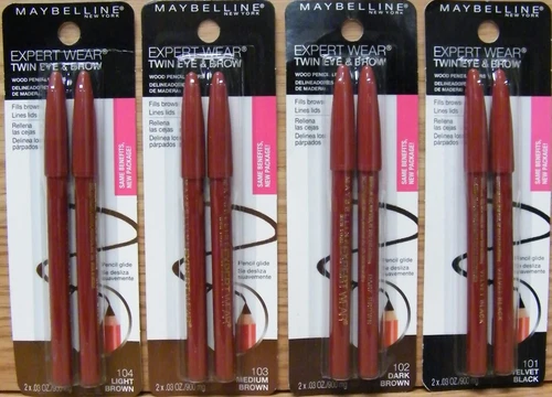 Maybelline Twin Eye & Brow Pencils *Choose Your Color* 4 Pencils Total! **READ**