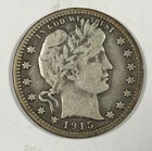1915-D 25c Barber Quarter. Very Fine.