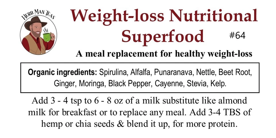 Weight-loss Nutritional Superfood #64 Powder Mix w/ all vitamins & minerals!  - Image 2 of 4
