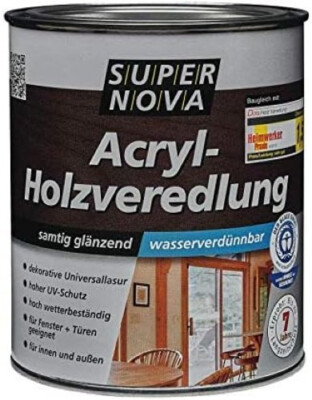 0,75 ltr SUPER NOVA Acryl-Holzveredelung Holzschutz Palisander