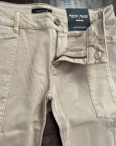 White House Black Market Size 6 Saint Honore Fawn Twill Skinny Crop Jeans - Picture 4 of 7