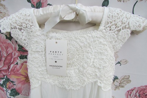 BNWT Ivory Cotton Estella Bridesmaid Party Occasion Dress Age 2-3 MONSOON €60 - Picture 2 of 14