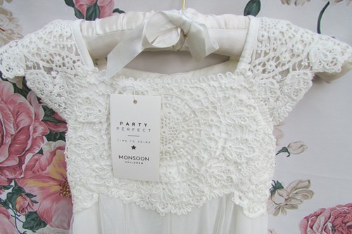 BNWT Ivory Cotton Estella Bridesmaid Party Occasion Dress Age 2-3 MONSOON €60 - Picture 1 of 14