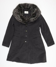 Womens UK Size 12 Kaliko Grey Overcoat