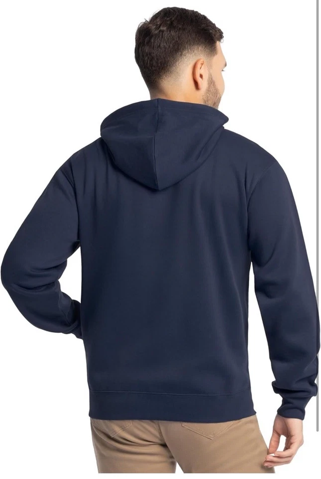 Fruit of the Loom Men's Eversoft Fleece Zip-Up Hoodie (Navy) Size XL New See Pho - Image 3 of 4