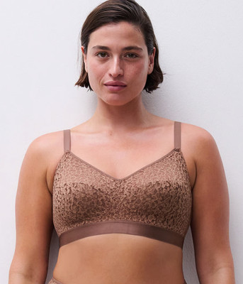 Chantelle 36G USA (36F UK) Norah Comfort Wirefree Bra NWOT 13F8 Wild Brown