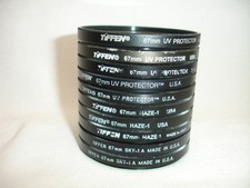 TIFFEN 67m filter, Lot of 10, Skylight, UV Protector Haze-1 AS IS