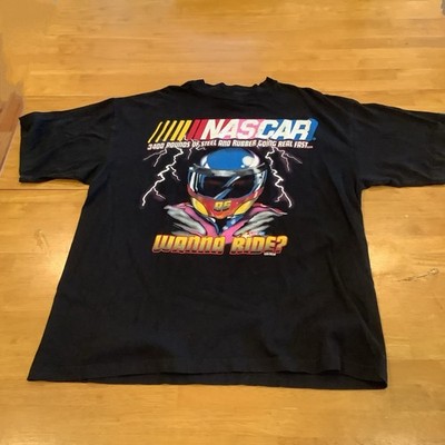 Vtg Planet Hollywood Nascar Wanna Ride T-Shirt Driver Helmet Single Stitch 2XL