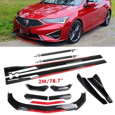 For Acura TLX Front Bumper Lip Splitter Spoiler Glossy Black Red Body Kits