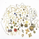 Vintage Gold Filled Costume Jewelry Necklaces Pendants Lot of 62 #M1289-1