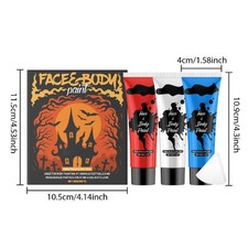 1Set Facial Paint Liquid Latex Halloween Professional Paint Set Celebration
