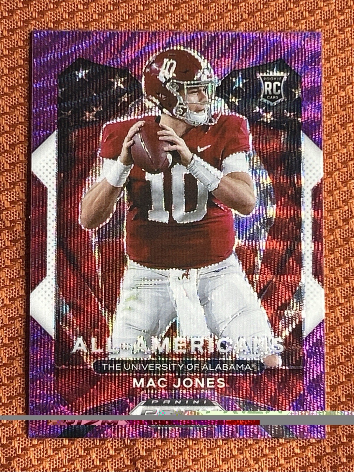 2021 Panini Prizm Draft Picks - All-American Mac Jones #183 Purple Wave Prizm...